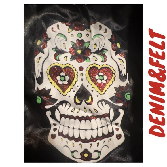 Hallow’s Eve Girls Black/Red Day of The Dead Tulled Dress Halloween Costume |NEW - Picture 6 of 9